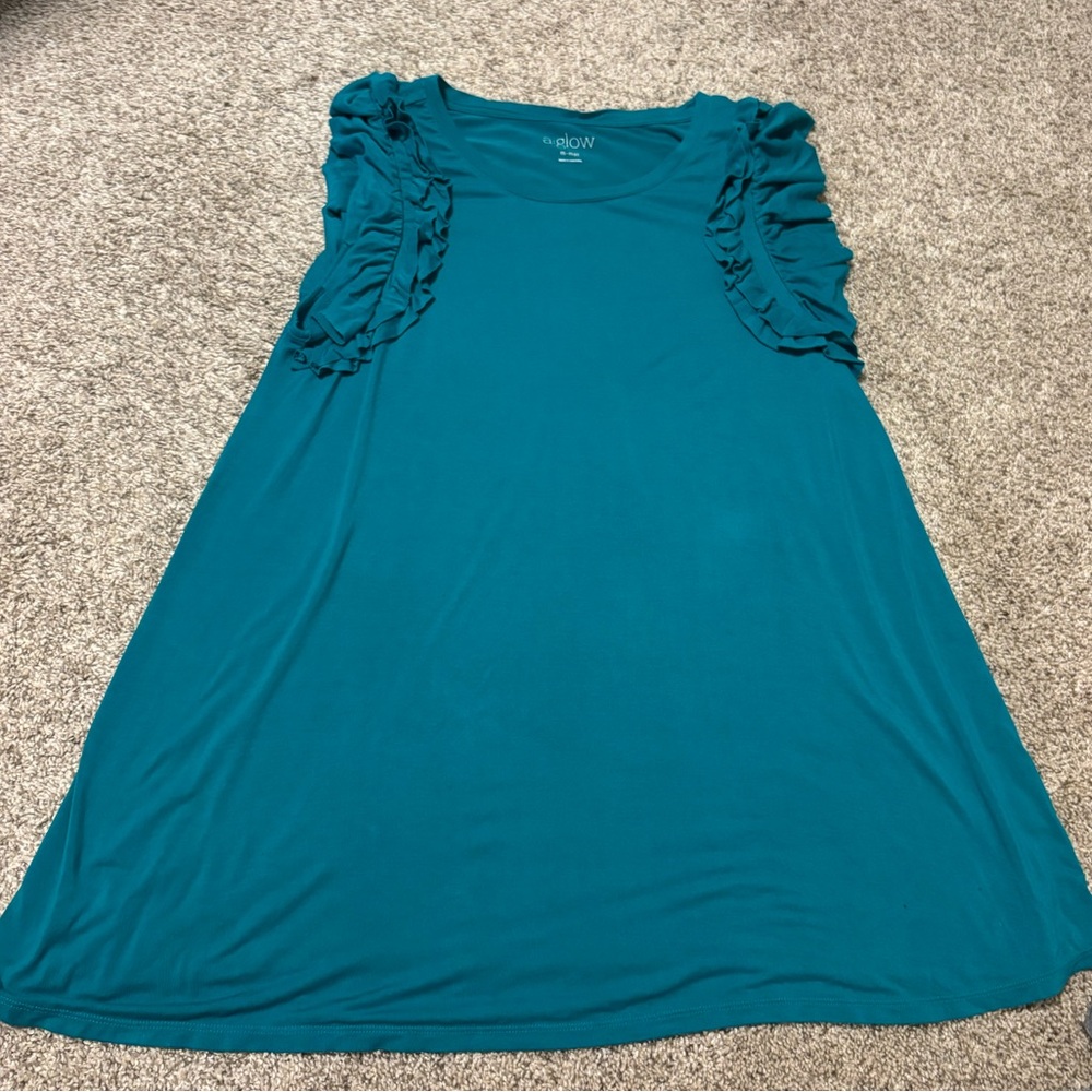 a:glow maternity Teal Casual tunic sleeveless